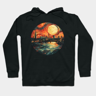 View of London Painting Style Hoodie